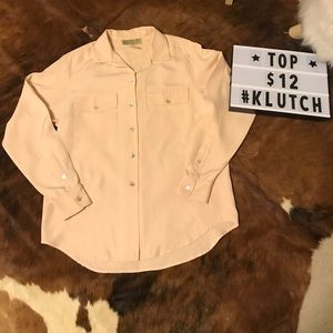 Jones New York 100% silk pastel pink size:4